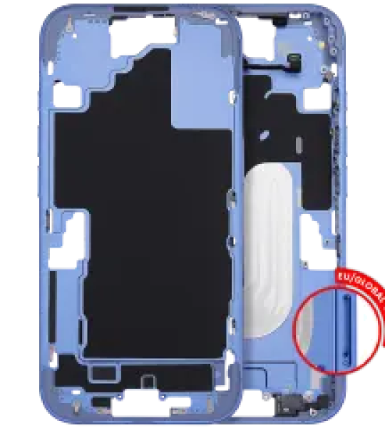Apple iPhone 16 Middle Frame with Small Parts (No Charger Flex) - Ultramarine AM Plus