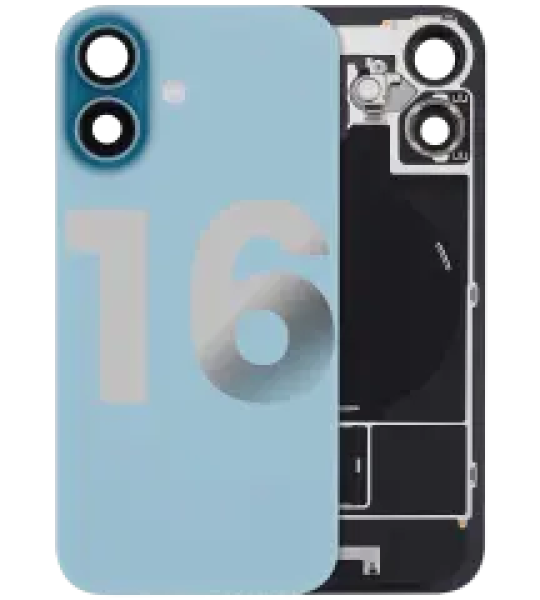 Apple iPhone 16 Back Cover with Magnet Bazel incl NFC and Flash Flex - Teal Pulled C