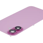 Apple iPhone 16 Back Cover with Magnet Bazel incl NFC and Flash Flex - Pink Pulled C