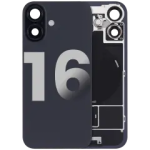 Apple iPhone 16 Back Cover with Magnet Bazel incl NFC and Flash Flex - Black Pulled C