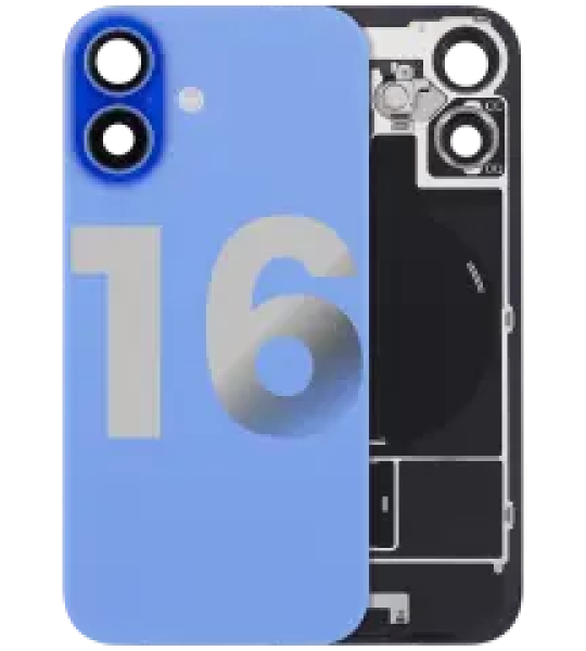 Apple iPhone 16 Back Cover with Magnet Bazel incl NFC and Flash Flex - Ultramarine Pulled C