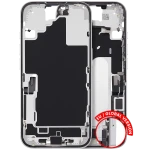 Apple iPhone 16 Middle Frame with Small Parts - White Pulled C