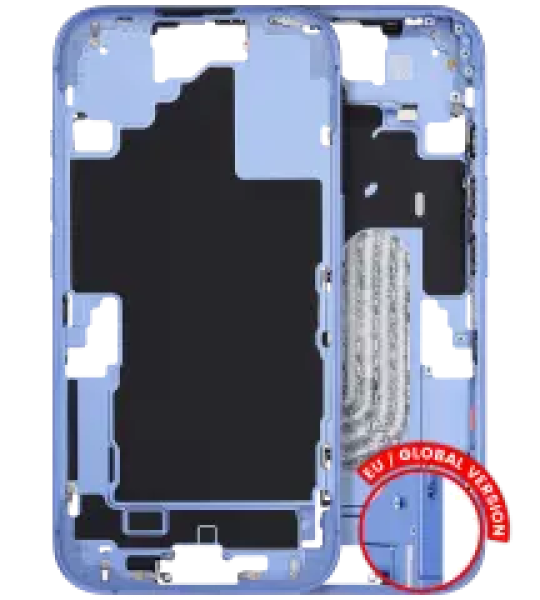 Apple iPhone 16 Middle Frame with Small Parts (No Charger Flex) - Ultramarine Pulled B