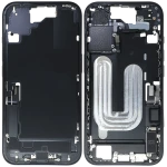 Apple iPhone 16 Middle Frame with Small Parts - Black Pulled B
