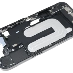 Apple iPhone 16 Middle Frame with Small Parts - Black Pulled B