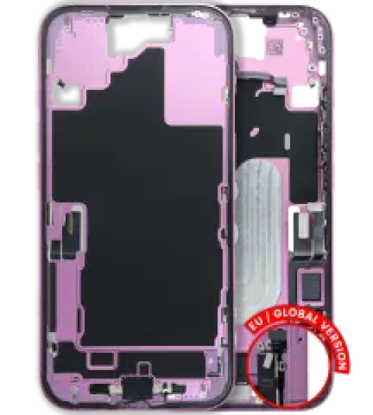 Apple iPhone 16 Middle Frame with Small Parts - Pink Pulled B