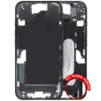 Apple iPhone 16 Middle Frame with Small Parts (No Charger Flex) - Black Pulled C