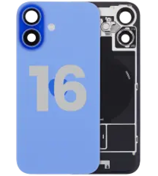 Apple iPhone 16 Back Cover with Magnet Bazel incl NFC and Flash Flex - Ultramarine Pulled A