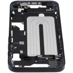Apple iPhone 16 Middle Frame with Small Parts (No Charger Flex) - Black Pulled A