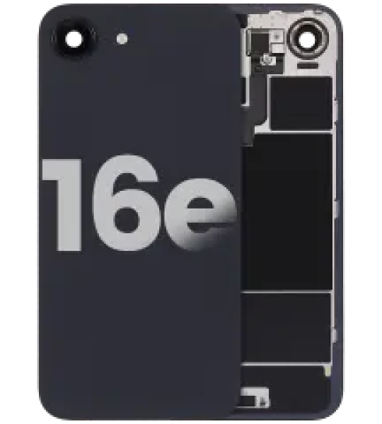 Apple iPhone 16e Back Cover with Magnet Bazel incl NFC and Flash Flex - Black Pulled C