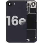 Apple iPhone 16e Back Cover with Magnet Bazel incl NFC and Flash Flex - Black Pulled C