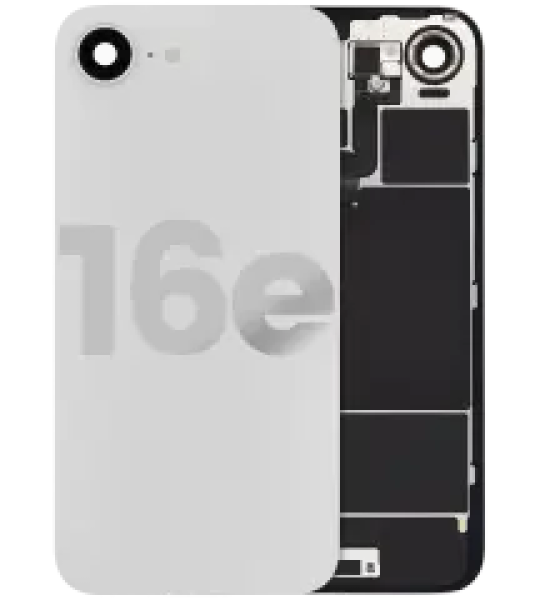 Apple iPhone 16e Back Cover with Magnet Bazel incl NFC and Flash Flex - White Pulled B