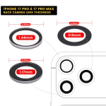 Apple iPhone 17 Pro / 17 Pro Max Back Camera Lens 3 Piece Set OEM-Equivalent
