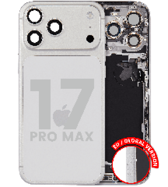 Apple iPhone 17 Pro Max Housing with Small Parts - Silver Pulled B