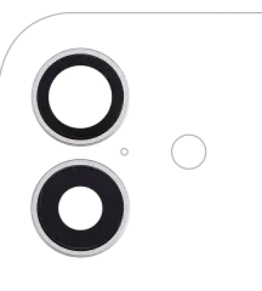 Apple iPhone 17 Back Camera Lens with Bracket & Bezel - White OEM-Equivalent