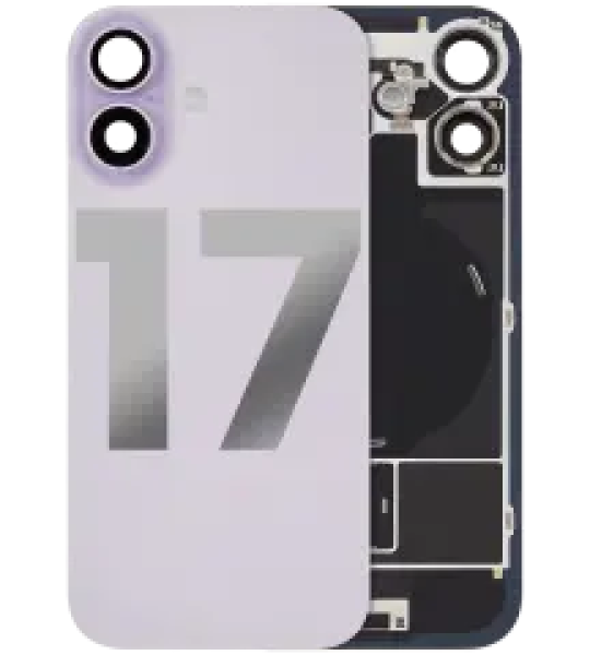 Apple iPhone 17 Back Cover with Magnet Bazel incl NFC and Flash Flex - Lavender Pulled A