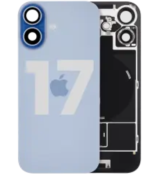 Apple iPhone 17 Back Cover with Magnet Bazel incl NFC and Flash Flex - Mist Blue Pulled C