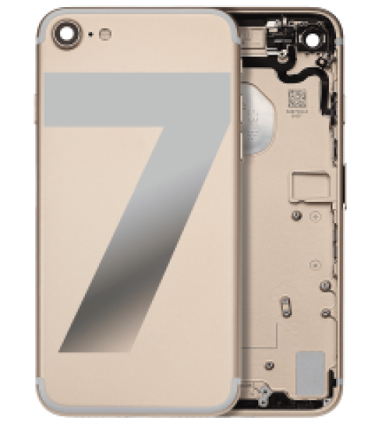 Apple iPhone 7 Housing with Small Parts (No Charger Flex) - Gold Pulled A