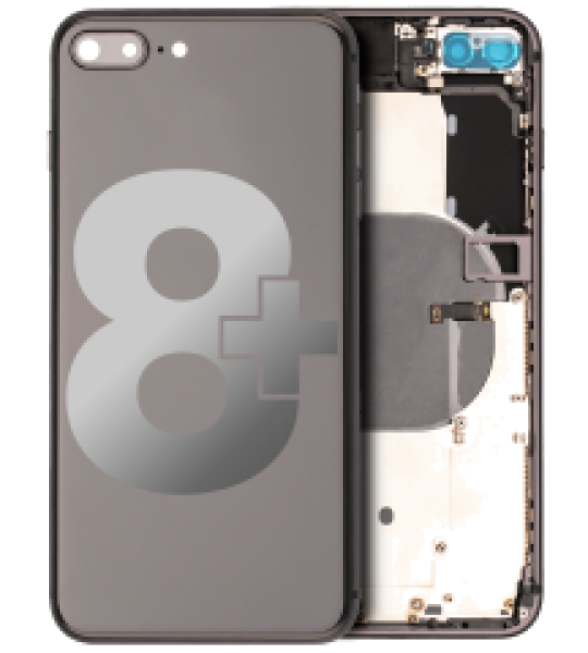 Apple iPhone 8 Plus Housing with Small Parts (No Charger Flex) - Space Gray Pulled A