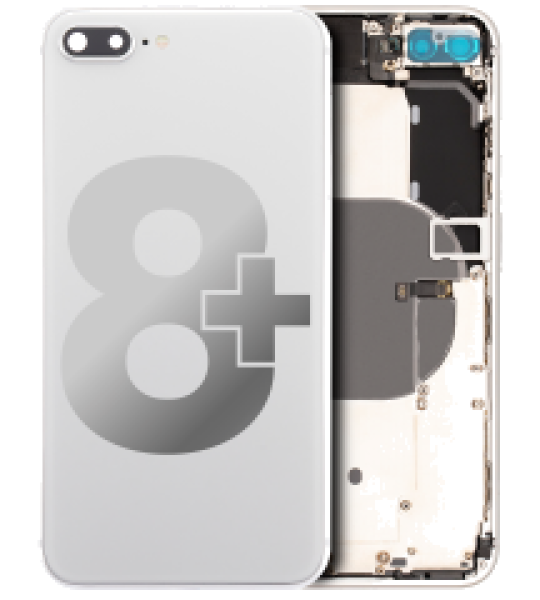 Apple iPhone 8 Plus Housing with Small Parts (No Charger Flex) - Silver Pulled C