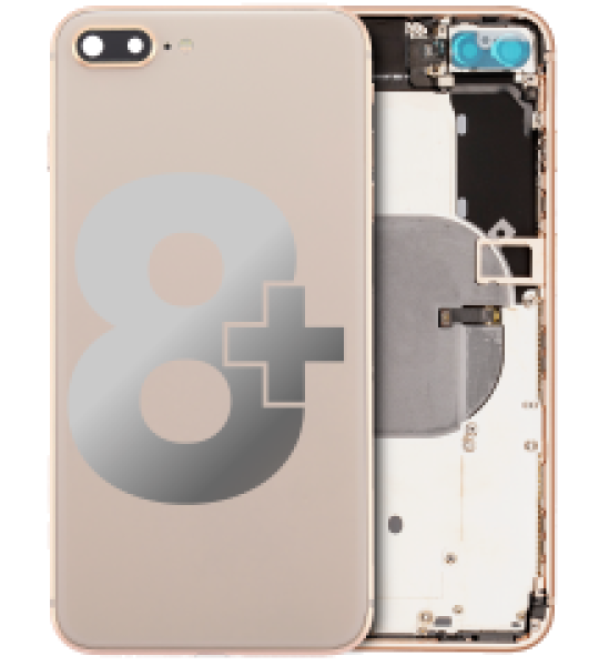 Apple iPhone 8 Plus Housing with Small Parts (No Charger Flex) - Gold Pulled C