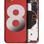 Apple iPhone 8 Housing with Small Parts (No Charger Flex) - Red Pulled C
