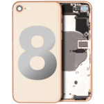 Apple iPhone 8 Housing with Small Parts (No Charger Flex) - Gold Pulled A