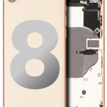 Apple iPhone 8 Housing with Small Parts (No Charger Flex) - Gold Pulled A