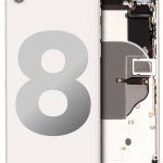 Apple iPhone 8 Housing with Small Parts (No Charger Flex) - Silver Pulled B