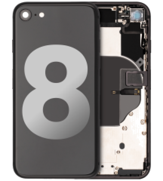 Apple iPhone 8 Housing with Small Parts (No Charger Flex) - Space Gray Pulled C