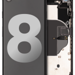 Apple iPhone 8 Housing with Small Parts (No Charger Flex) - Space Gray Pulled C