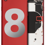 Apple iPhone 8 Housing with Small Parts (No Charger Flex) - Red Pulled C