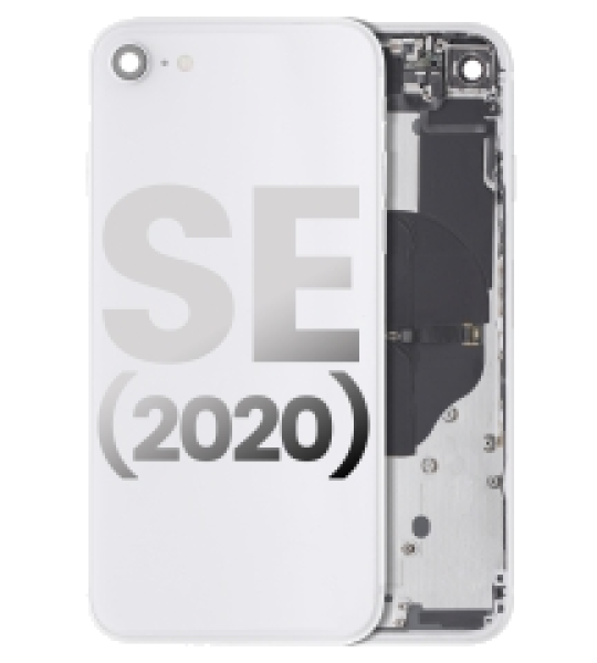 Apple iPhone SE 2020 Housing with Small Parts (No Charger Flex) - White Pulled A