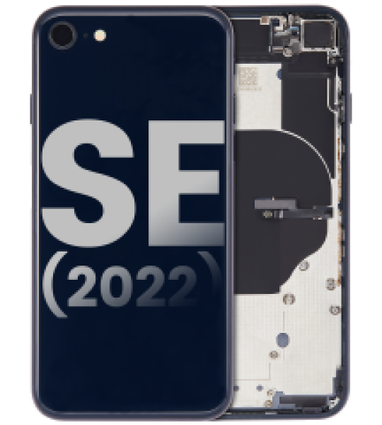 Apple iPhone SE 2022 Housing with Small Parts (No Charger Flex) - Midnight Pulled B