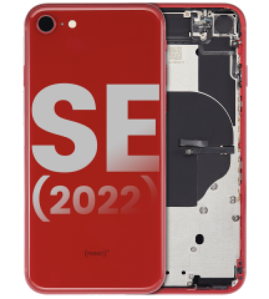 Apple iPhone SE 2022 Housing with Small Parts (No Charger Flex) - Red Pulled B