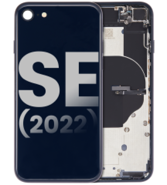 Apple iPhone SE 2022 Housing with Small Parts (No Charger Flex) - Midnight Pulled A