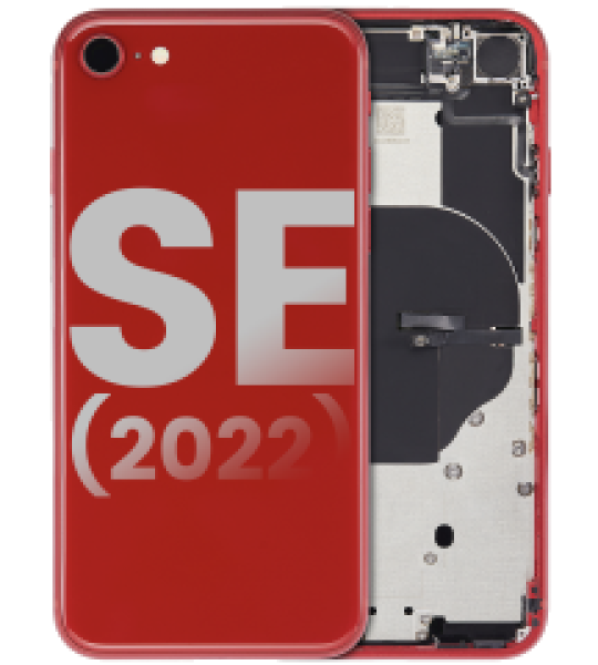 Apple iPhone SE 2022 Housing with Small Parts (No Charger Flex) - Red Pulled A