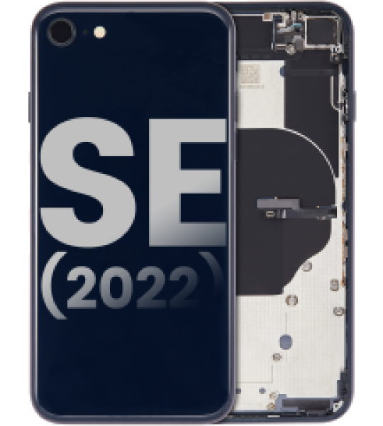 Apple iPhone SE 2022 Housing with Small Parts (No Charger Flex) - Midnight Pulled C