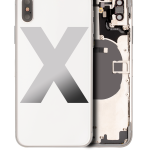 Apple iPhone X Housing with Small Parts (No Charger Flex) - Silver Pulled A