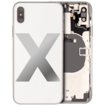 Apple iPhone X Housing with Small Parts (No Charger Flex) - Silver Pulled B