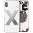 Apple iPhone X Housing with Small Parts (No Charger Flex) - Silver Pulled C