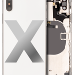 Apple iPhone X Housing with Small Parts (No Charger Flex) - Silver Pulled C