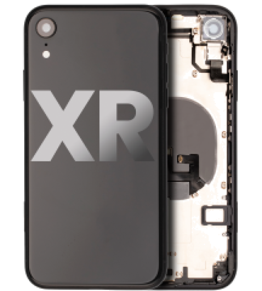 Apple iPhone XR Housing with Small Parts (No Charger Flex) - Black Pulled A