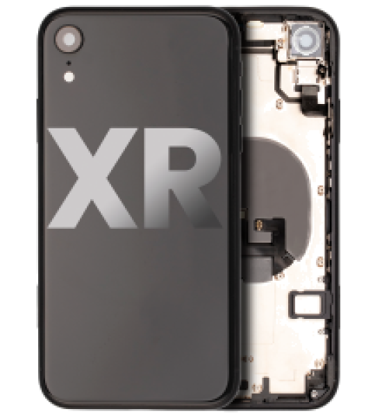 Apple iPhone XR Housing with Small Parts (No Charger Flex) - Black Pulled C