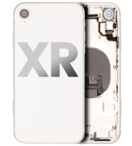 Apple iPhone XR Housing with Small Parts (No Charger Flex) - White Pulled B