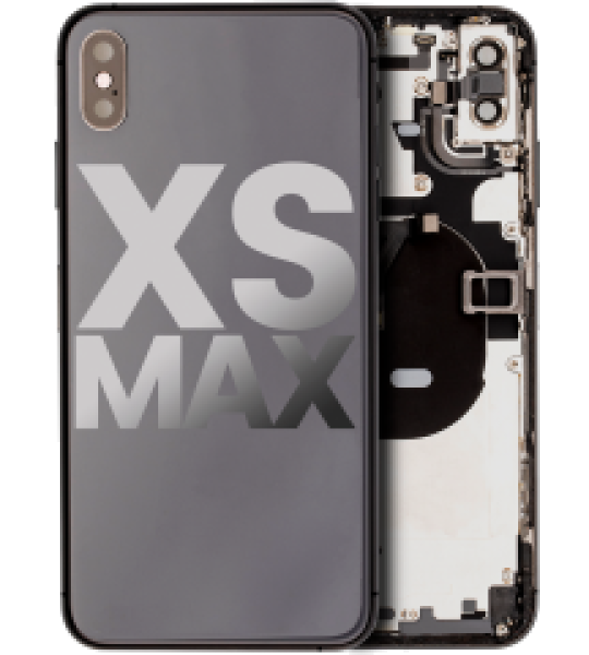 Apple iPhone XS Max Housing with Small Parts (No Charger Flex) - Space Gray Pulled B