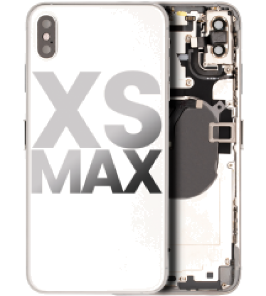 Apple iPhone XS Max Housing with Small Parts (No Charger Flex) - Silver Pulled B