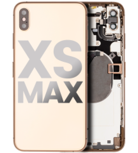 Apple iPhone XS Max Housing with Small Parts (No Charger Flex) - Gold Pulled B