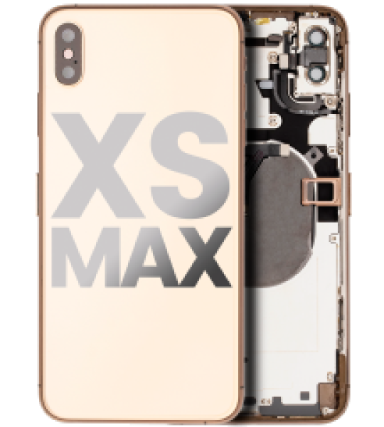 Apple iPhone XS Max Housing with Small Parts (No Charger Flex) - Gold Pulled C