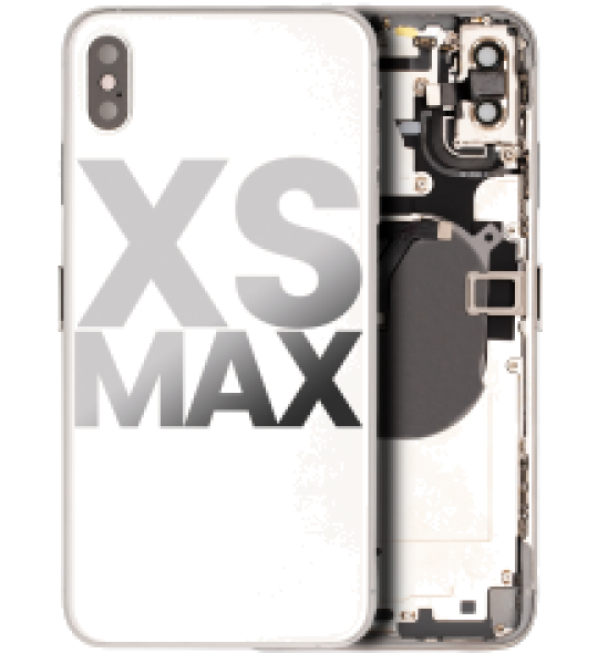 Apple iPhone XS Max Housing with Small Parts (No Charger Flex) - Silver Pulled A